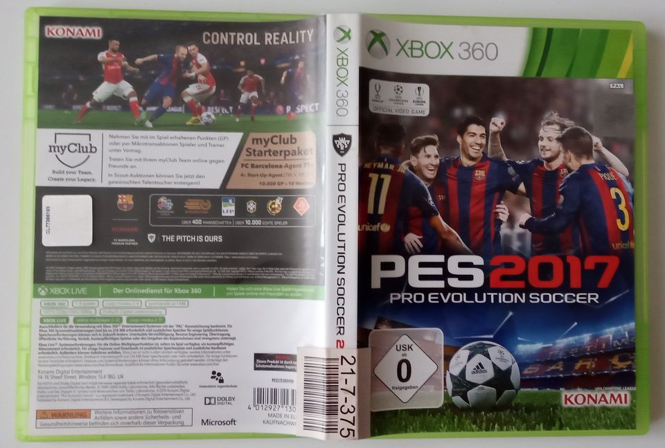 ⭐️ XBOX360 Pro Evolution Soccer 2017 PES17 ⭐ Spiel Game XBOX 360 in Moers