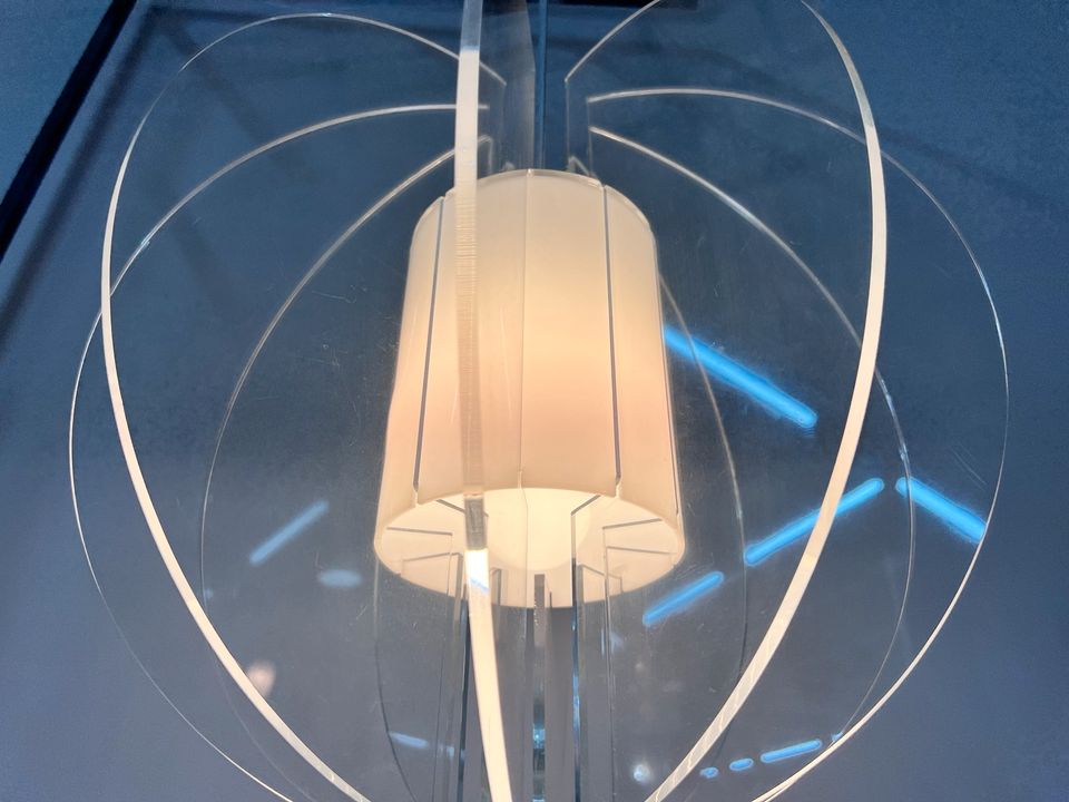 große Space Age Acryl Lamellenlampe transparent 70er Jahre Vintage Design Hängelampe Deckenlampe Esstischlampe in Berlin