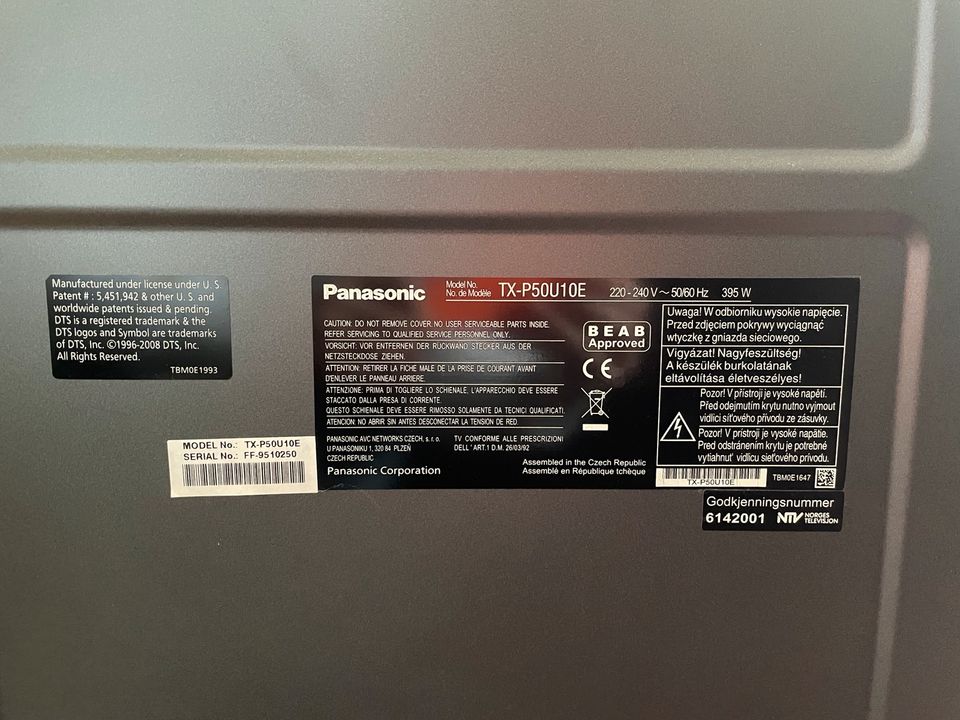 50 Zoll Panasonic Plasma Fernseher TV TX-P50U10E in Köln