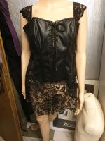 Corsage schwarz Kunstleder 85E Spitze neu Gothic Emmelshausen - Norath Vorschau