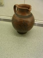 Ton Krug Vase braun HANDARBEIT 15,5cm Nordrhein-Westfalen - Rommerskirchen Vorschau