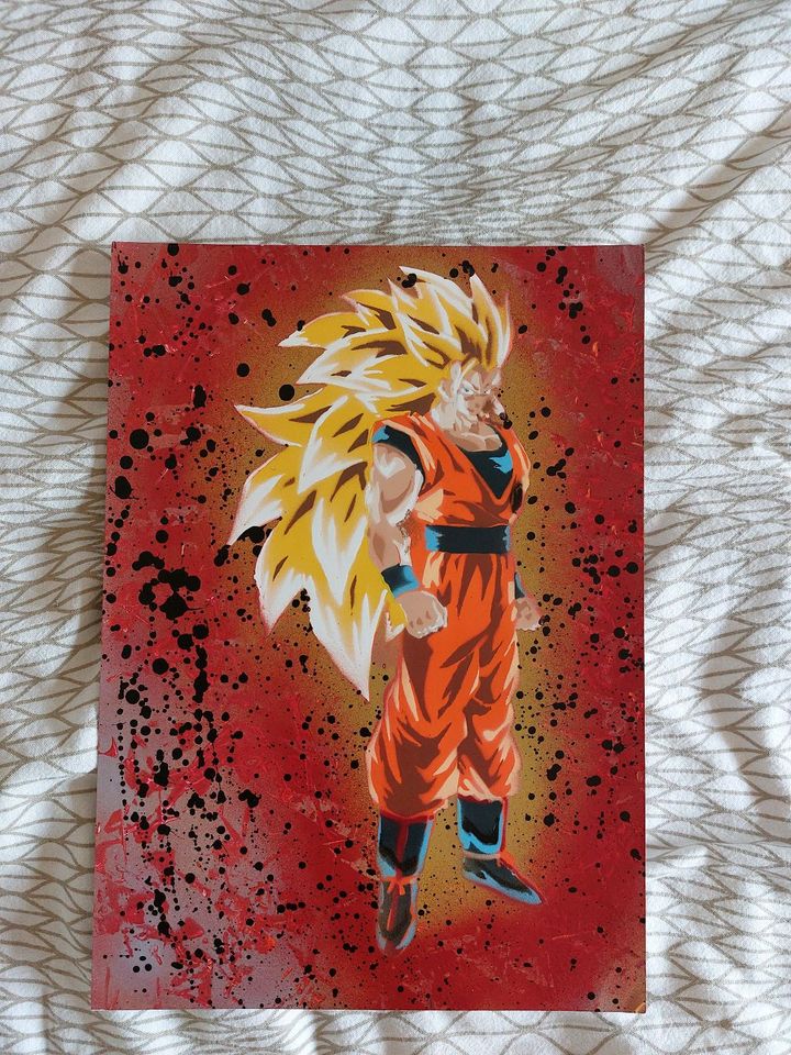 Son Goku, SSJ 3, Acrylbild, Dragon Ball, Handgemacht in Versmold