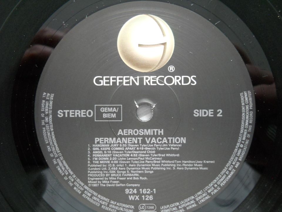 Aerosmith ‎– Permanent Vacation - Vinyl LP in Buckenhof Mittelfranken