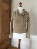 Biker Lederjacke beige Echtleder Gr. 38 Rheinland-Pfalz - Wiltingen Vorschau