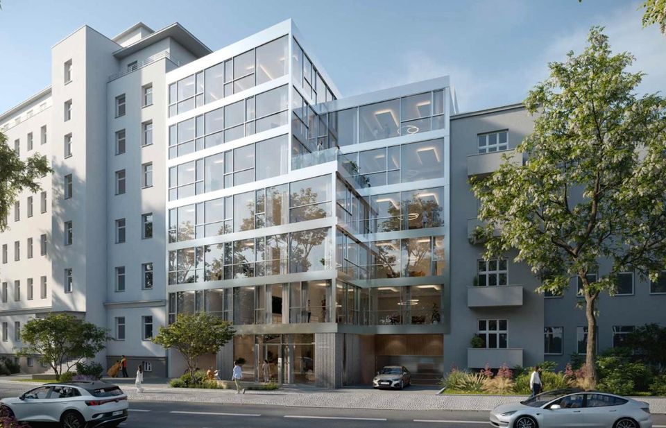 Bürohaus Neubau in bester Lage -  400 m² bis 2.300 m² mit Tiefgarage und 71 moderne Mietwohnungen in Berlin