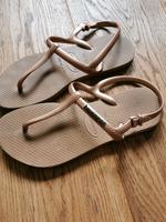 Havaianas 37 38 gold Braun Flip Flop Sandale Bayern - Regensburg Vorschau