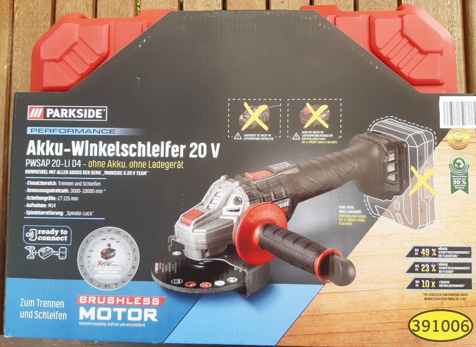 PARKSIDE PERFORMANCE® 20 V Kleinanzeigen kaufen in Li Heimwerkerbedarf | »PWSAP Heimwerken. | Bad eBay Gottleuba-Berggießhübel ist D4« gebraucht jetzt 20 Sachsen Kleinanzeigen - Akku-Winkelschleifer