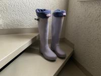 HUNTER Gummistiefel Gr. 40 41 inkl Fleece Socken L Flieder Baden-Württemberg - Villingendorf Vorschau