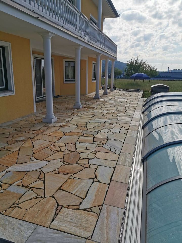 - Terrassenplatten Polygonalplatten Gehwegplatten Quarzit 2.5-4.0cm in Unna