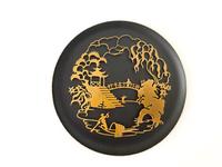 Wandteller 70er asiatisch Vintage Gold schwarz DDR Retro Berlin - Tegel Vorschau
