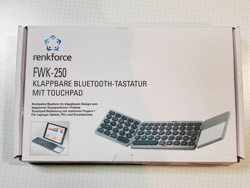 Renkforce FWK-250 Klappbare Bluetooth Tastatur mit Touchpad - NEU in Hannover