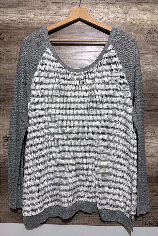 HOLLISTER Pulli Sweater grau weiß silber Gr. M in München