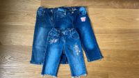 Mädchen 128 Capri Jeans Capri Hosen kurze Hose (3 Stück) Bayern - Ansbach Vorschau