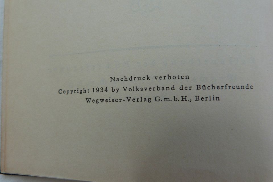 Buch "Mann ohne Volk" von Arnold Krieger von 1934 in Mainz