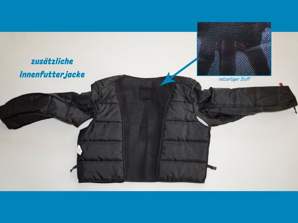 HEIN GERICKE Motorradjacke/XL/schwarz/grau/m.Protektoren/sehr gut in Wolfenbüttel