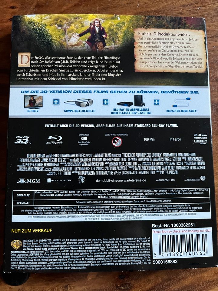 Blu-Ray 3D Der Hobbit Teil 1 in Neuhaus