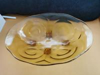 Glasschale, DDR, gelb, ovale Form mit Füßen, ca. 30cm breit Sachsen - Mittweida Vorschau