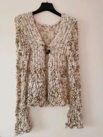 Strickjacke Häkeljacke Cardigan Langarm beige-meliert Bayern - Winterhausen Vorschau