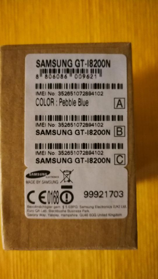 Samsung Galaxy S3 mini, GT - 18200N, Pebble Blue in Bad Sulza