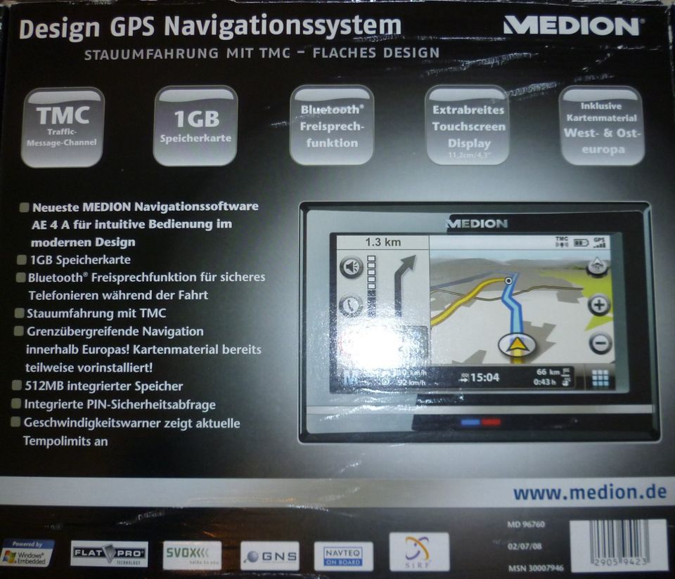 Medion GPS Navigationssystem gebraucht sehr gut erhalten. in Wermelskirchen