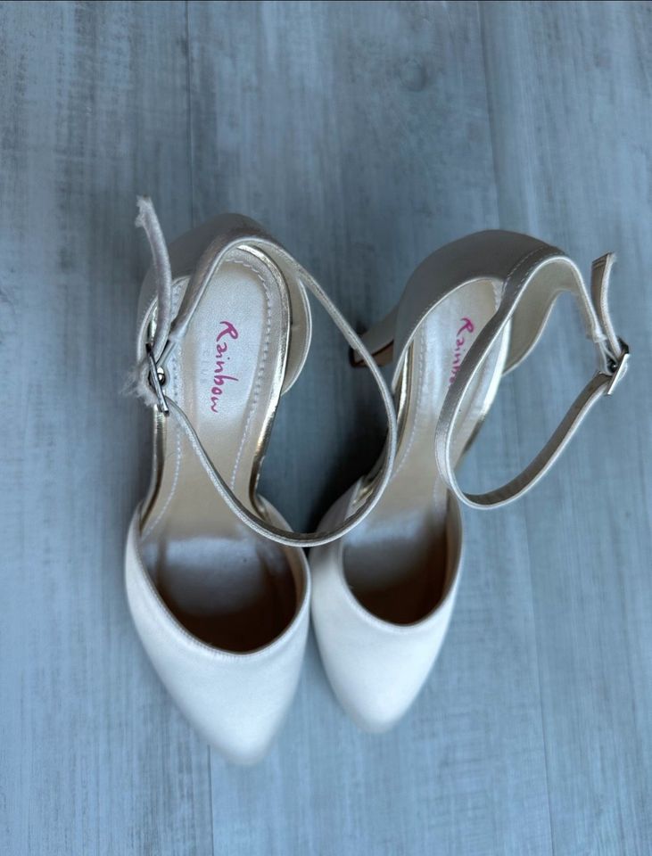 ⭐️ RAINBOW BRAUTSCHUHE IVORY HOCHZEIT GRÖSSE 36 NP 144 EURO BRAUT in Bergisch Gladbach