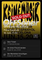 Keine Musik OffSonar Barcelona 3 Tickets München - Schwabing-West Vorschau