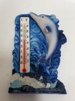 Delphin Thermometer blau Bild Ständer 12,3cm x 7,8cm Wandsbek - Hamburg Jenfeld Vorschau