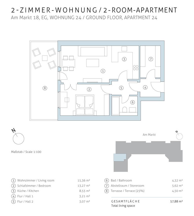 Vermietete 2-Zimmer-Souterrain-Wohnung mit Terrasse in Großkugel nahe Leipzig in Kabelsketal