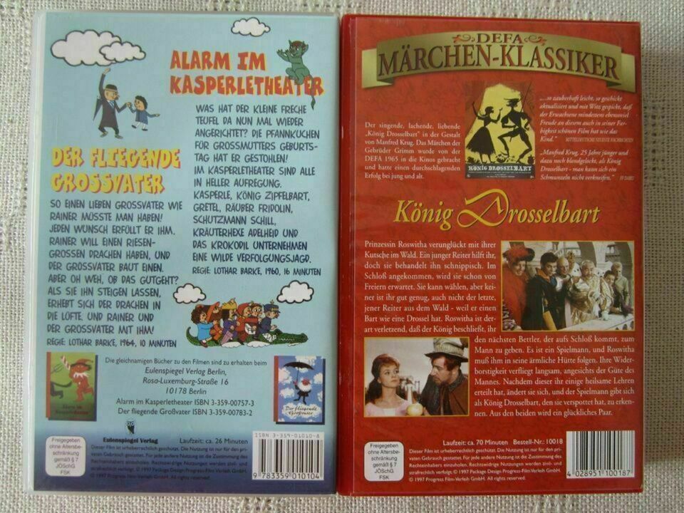 "Alarm im Kasperletheater", "Der fliegende Großvater" VHS, DEFA in Berlin