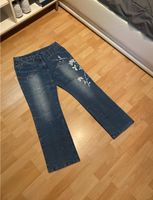 Japan Denim Breite Bootcut Jeans mit Bestickung Vintage Baggy Niedersachsen - Laatzen Vorschau