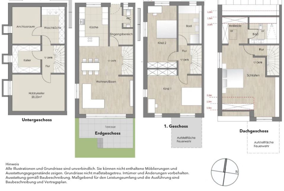 Schlüsselfertiges Effizienzhaus 40: Neubau DHH in Top Lage S-Schönberg mit Carport u.v.m. in Stuttgart