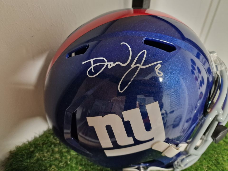 New York Giants FS Helm - Signiert Daniel Jones - NYC - ny in Dahlewitz