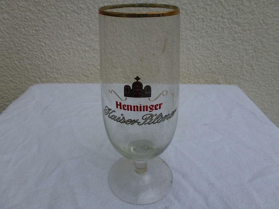 Henninger Bier Turm Frankfurt Kaiser Pilsner Pilsglas Vintage in Hainburg