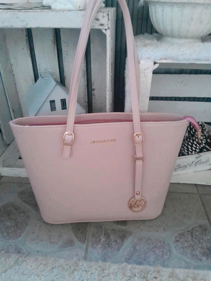 Tasche Shopper rose Kunstleder Frühling in Gelsenkirchen