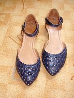 Piazza Sandalette navy blau Leder Slipper Damen Schuh Gr. 41 NEU! Sachsen-Anhalt - Zerbst (Anhalt) Vorschau