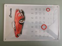 Dauerkalender, Blechschild, Chevrolet Blechschild, Corvette Blech Hessen - Kassel Vorschau