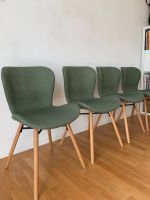 4 x Esstischstühle, Stuhl, Grün, Holzbeine in Eichefarben Stuttgart - Stuttgart-Nord Vorschau