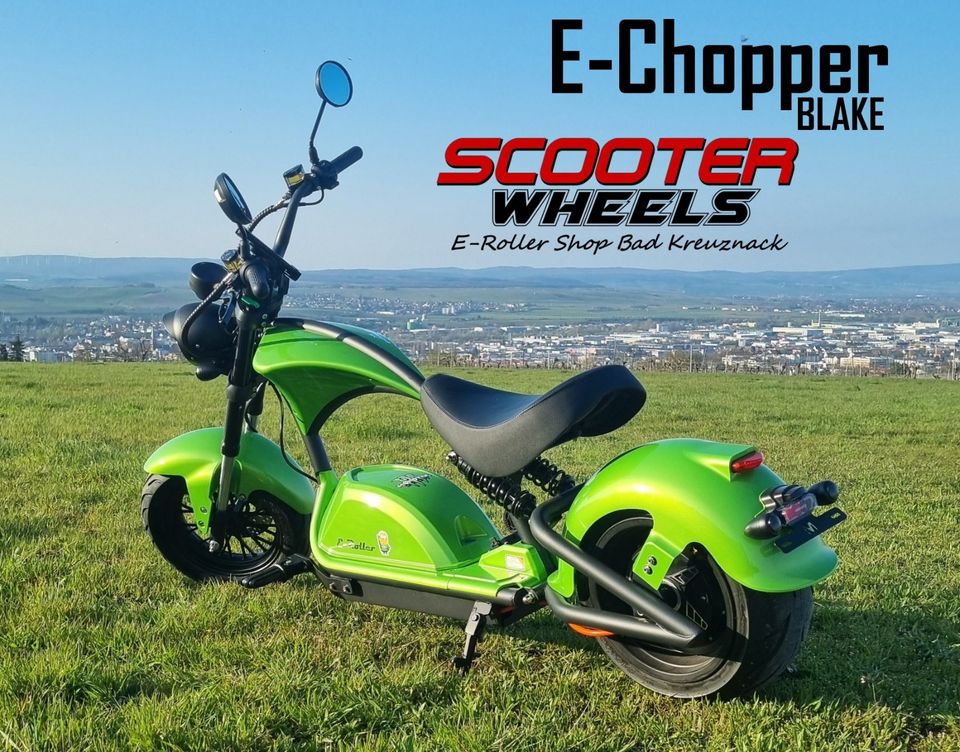 NEU⚡E-Chopper⚡ M1PS BLAKE⚡45 km/h⚡ 72V/40Ah-Akku⚡100km Reichweite in Bad Kreuznach