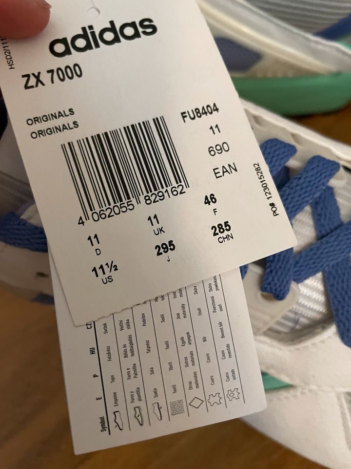 Adidas ZX 7000 30 Years of Torsion 46 Lila Mint FU8404 in Leipzig