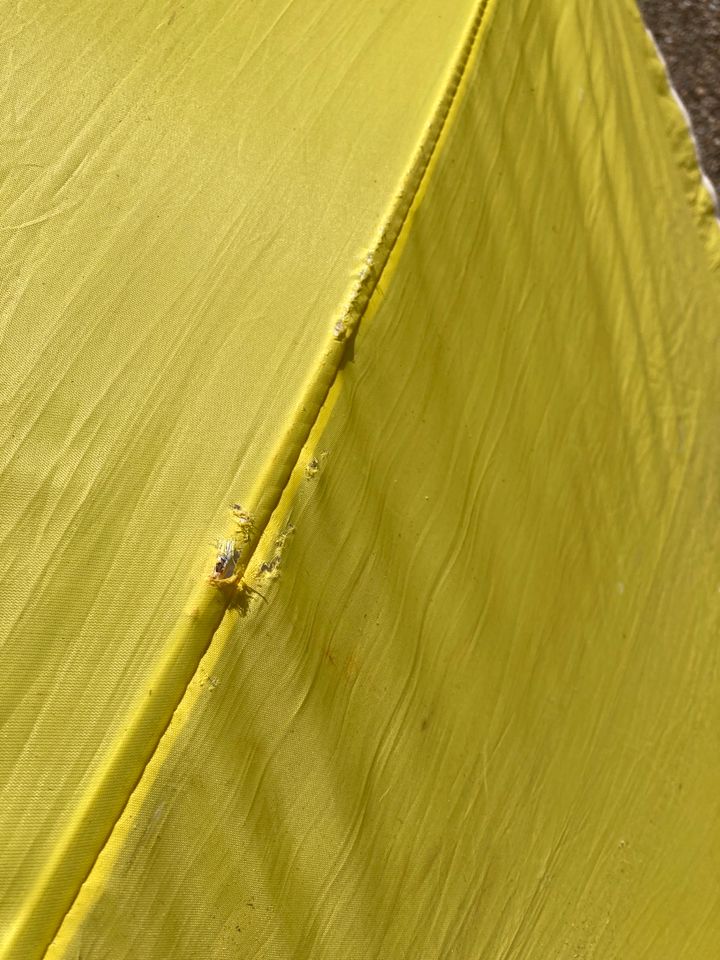 Sonnenschirm gelb - mit Tasche und Stabverlängerung in Friedenweiler