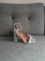 Asos Glitzer Sandaletten Heels Silber Eimsbüttel - Hamburg Eimsbüttel (Stadtteil) Vorschau