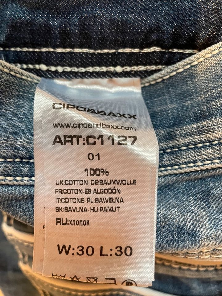 Jeans Cipo & Baxx C1127 Standard W30/ L30 NEU OVP in Auerbach (Vogtland)