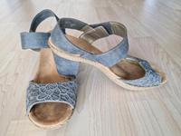 Rieker Damen Sandalen Pumps Riemchen 42 blau Häkeln Absatzschuhe Bayern - Adelshofen (Oberbayern) Vorschau