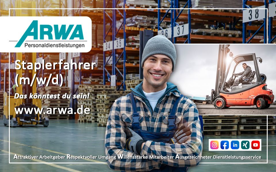 Schubmaststaplerfahrer (m/w/d) in Worms