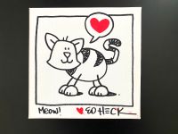 Ed Heck, Cat, Zeichnung, Unikat, Original Hessen - Ronneburg Hess Vorschau