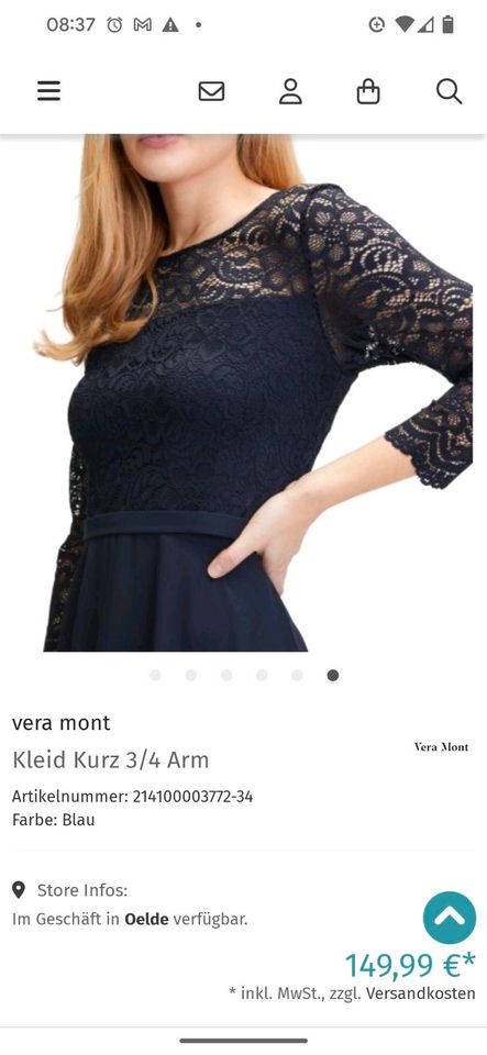 Tolles Kleid von Vera mont in Uplengen
