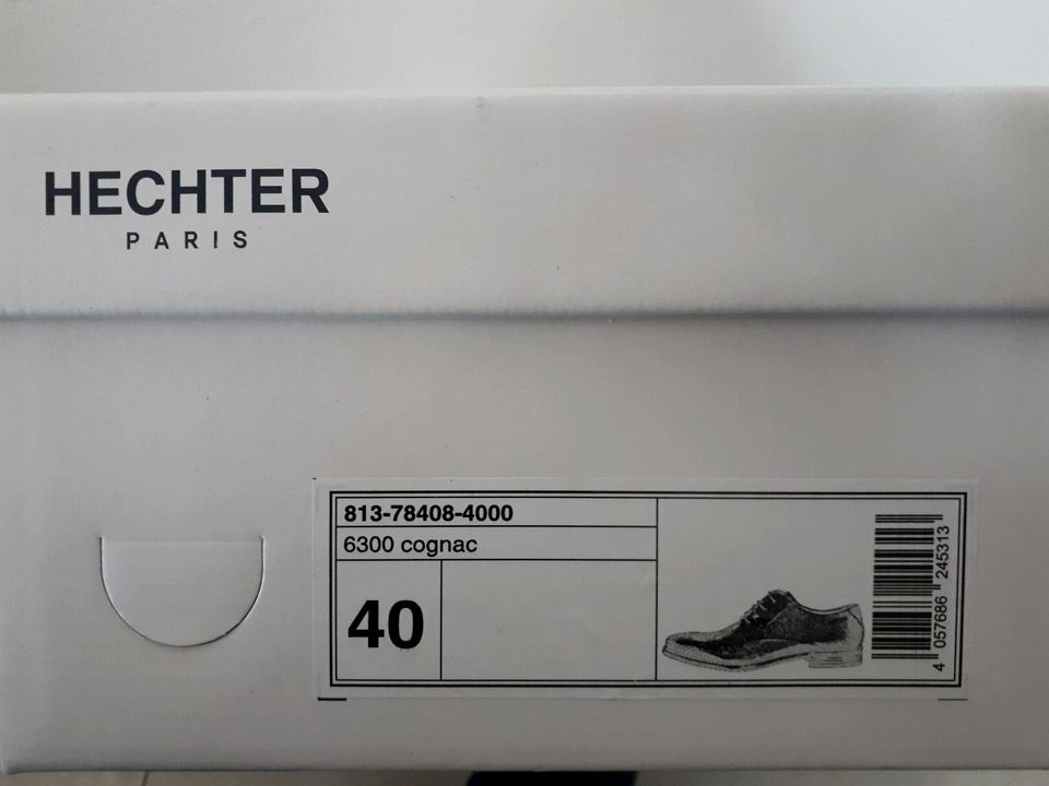 Halbschuh Hechter Paris, Gr. 40, Leder, OVP in Jahnsdorf