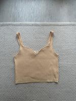 H&M Stricktop cropped Pullunder Buttermilk milch hellgelb gerippt Baden-Württemberg - Fellbach Vorschau