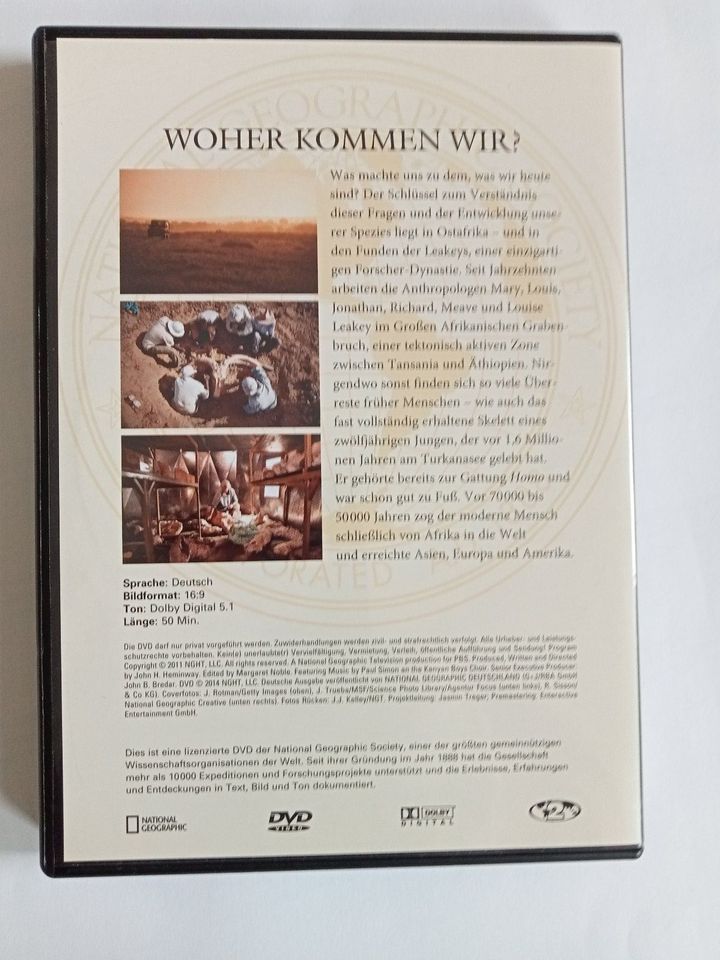 Die Wiege der Menschheit (DVD) Nat. Geographic in Dardesheim