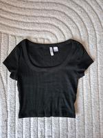 H&M cropped T-Shirt schwarz Gr. S 36 Bayern - Höchstadt Vorschau
